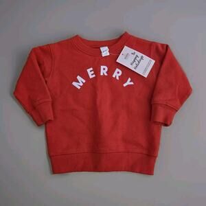 Little Mama Small Shop ' MERRY' Christmas Pullover Unisex Baby‎ Size 6-12mos NWT